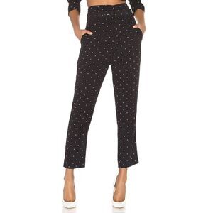 Alice McCall Oscar High Rise Belted Paper Bag Polka Dot Pants - Size: 2